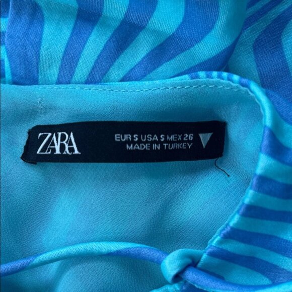 Zara Blue Swirl Mini Dress - Picture 4 of 4